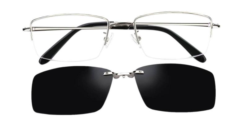 Beckett Clip-On Silver  Frames from ABBE Glasses