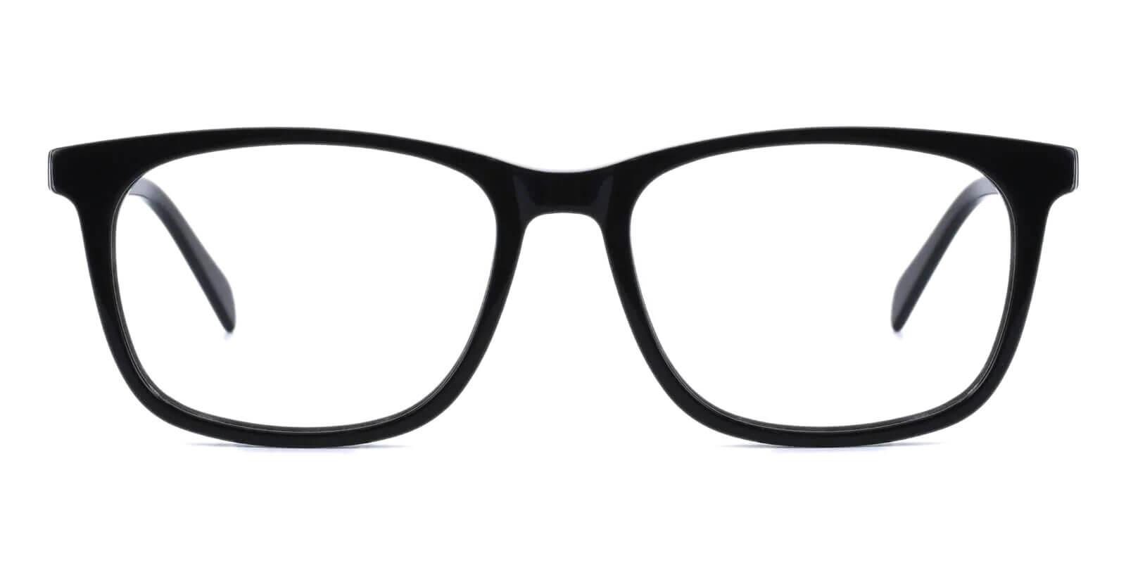 Plaza Black Acetate Eyeglasses , UniversalBridgeFit Frames from ABBE Glasses