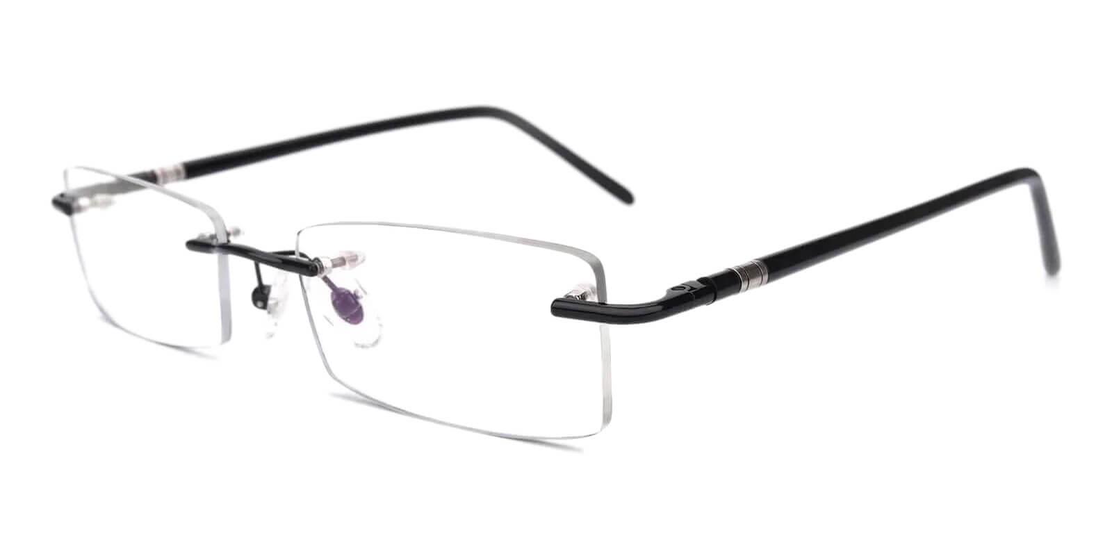 Noble Black TR Eyeglasses , SpringHinges , NosePads Frames from ABBE Glasses