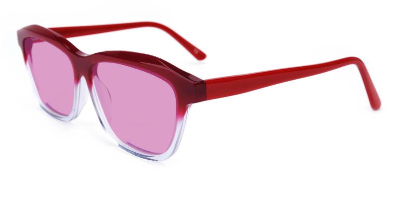 Red Morning - Acetate ,Universal Bridge Fit