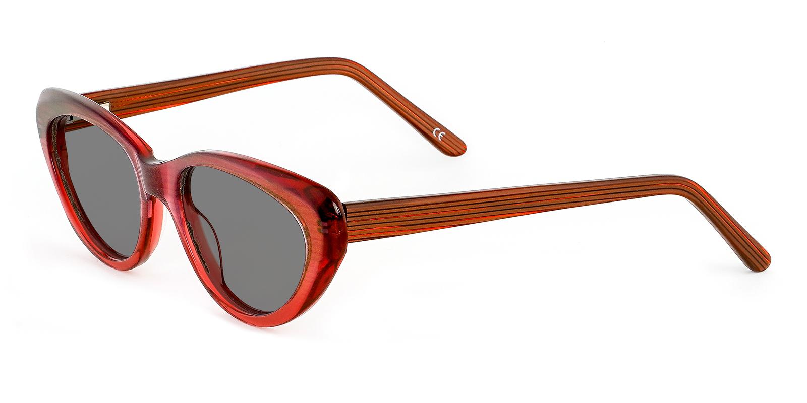 Botanist Red Acetate SpringHinges , Sunglasses , UniversalBridgeFit Frames from ABBE Glasses