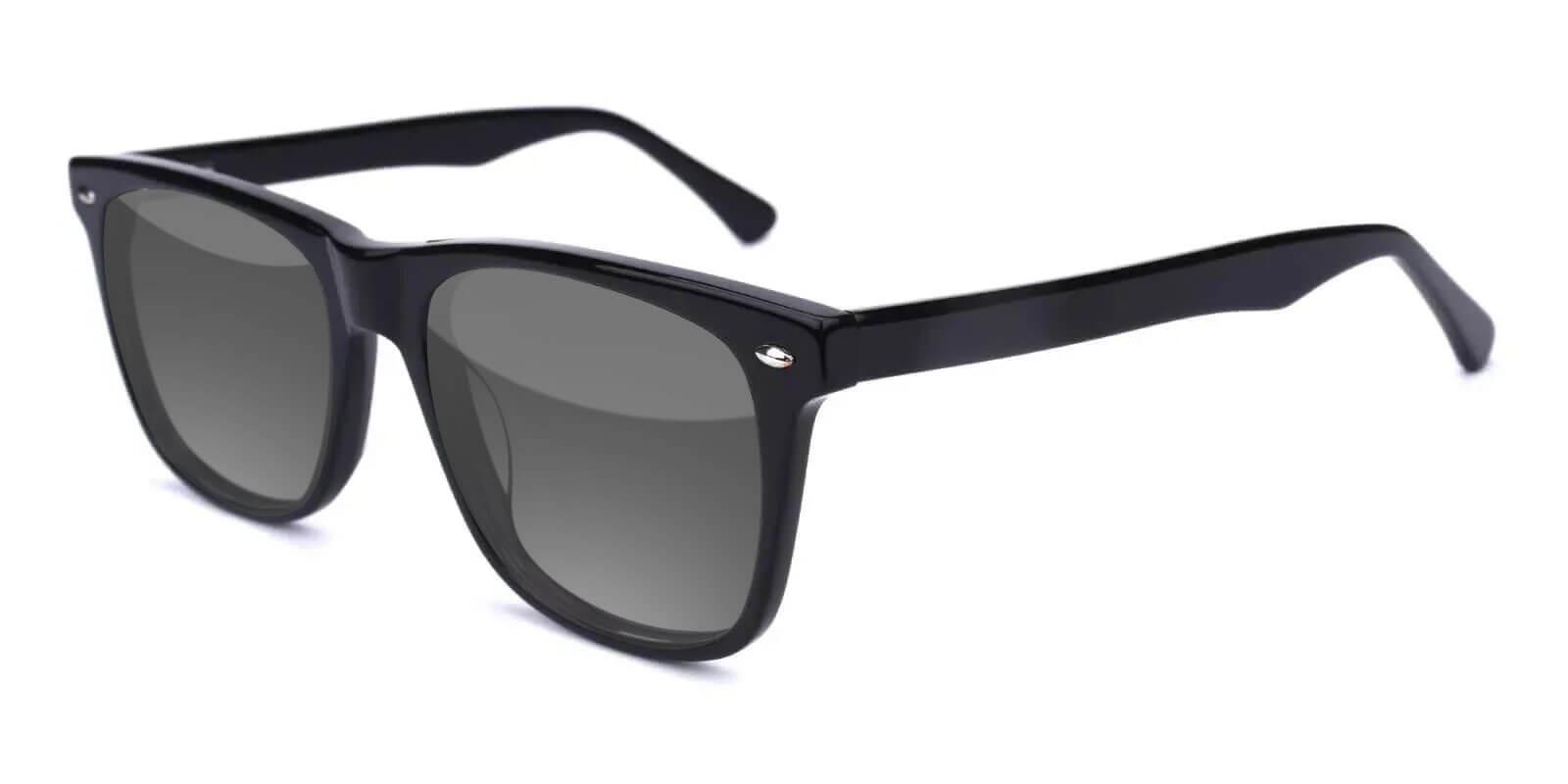 Hepburn Black Acetate SpringHinges , Sunglasses , UniversalBridgeFit Frames from ABBE Glasses