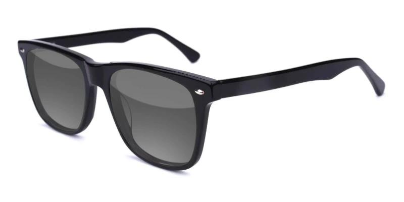 Black Hepburn - Acetate ,Universal Bridge Fit