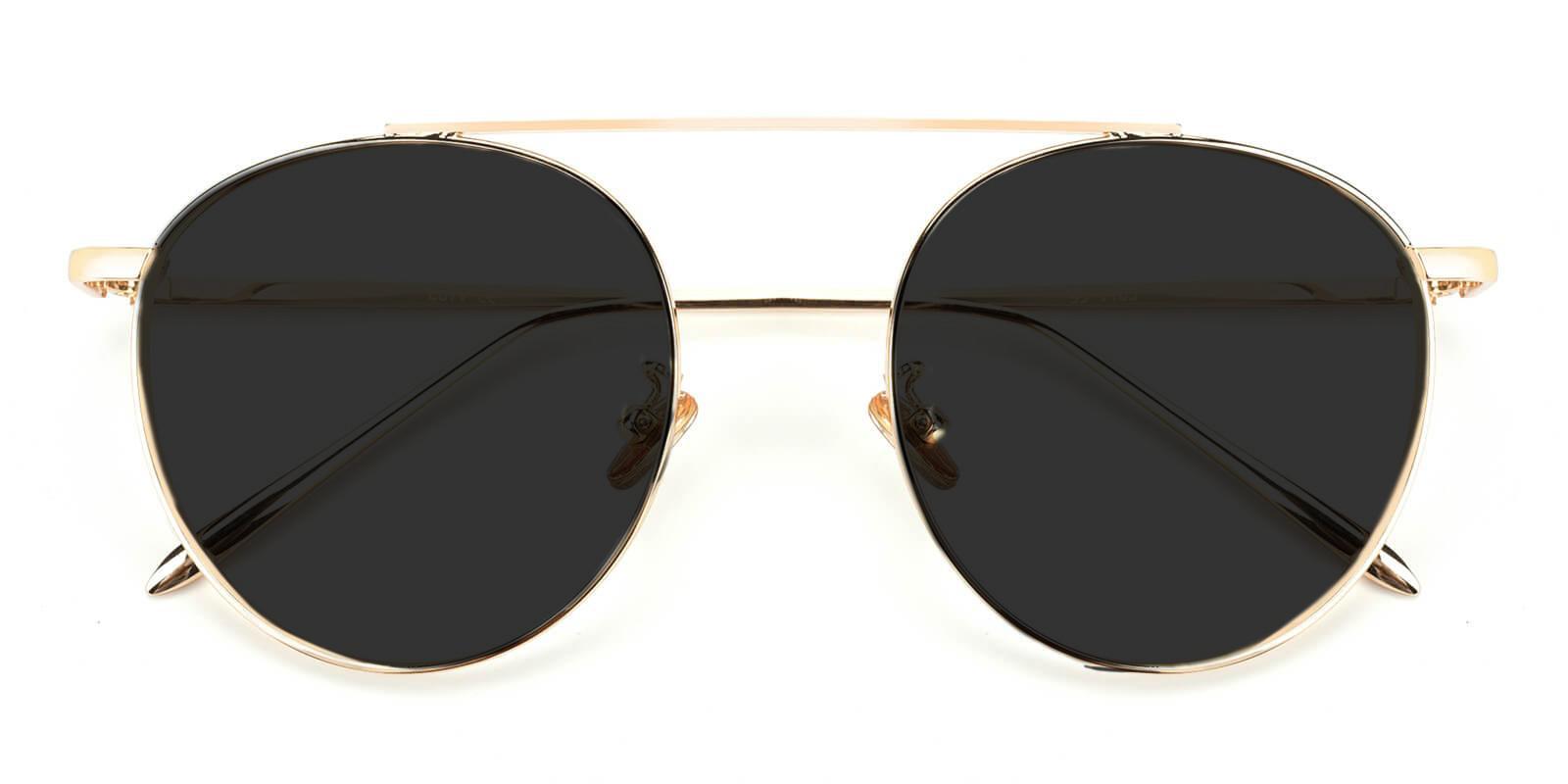 Octave Gold Metal Sunglasses , NosePads Frames from ABBE Glasses