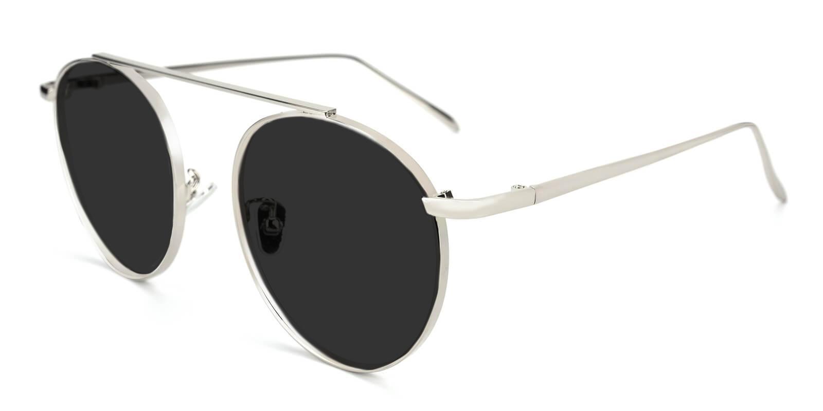 Octave Silver Metal Sunglasses , NosePads Frames from ABBE Glasses