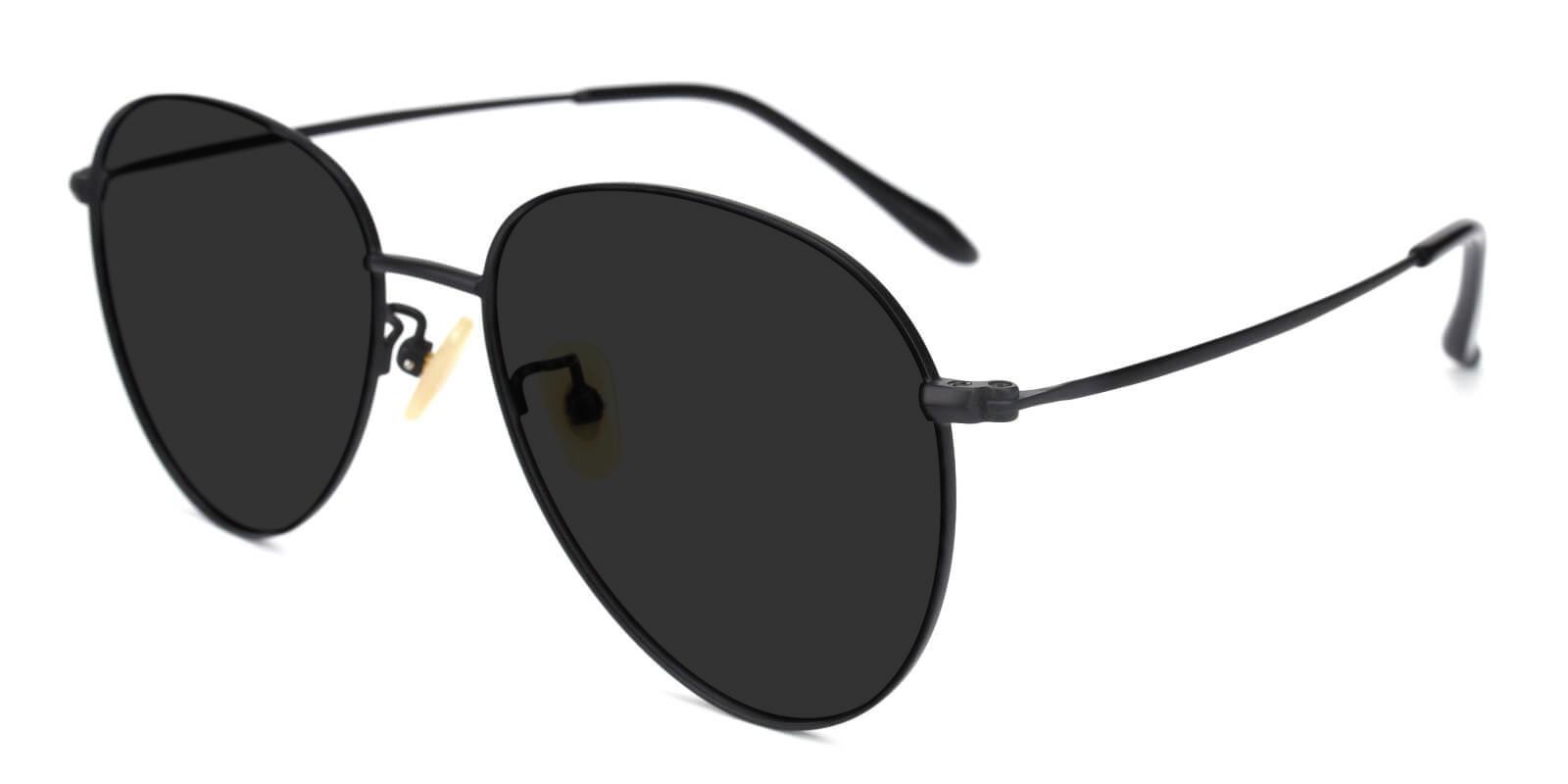 Tower Black Titanium Sunglasses , Lightweight , NosePads Frames from ABBE Glasses