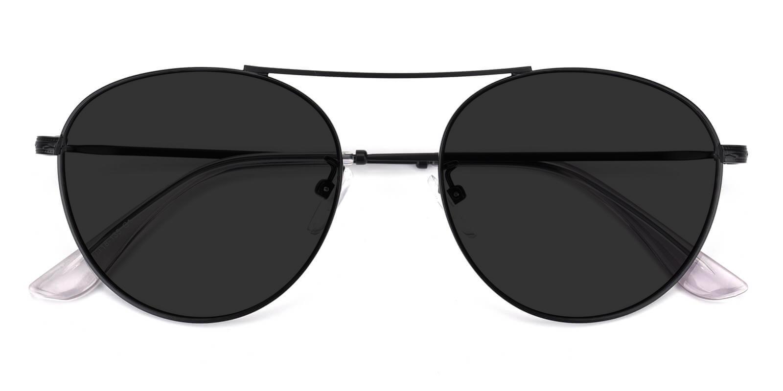 Cupertino Black Metal Sunglasses , NosePads Frames from ABBE Glasses