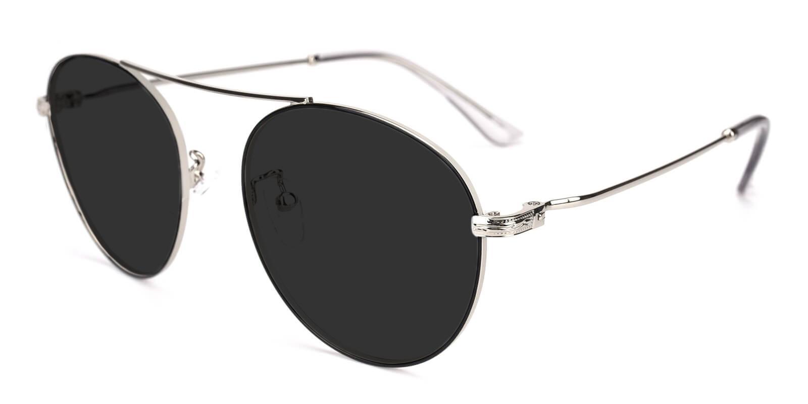 Cupertino Silver Metal Sunglasses , NosePads Frames from ABBE Glasses