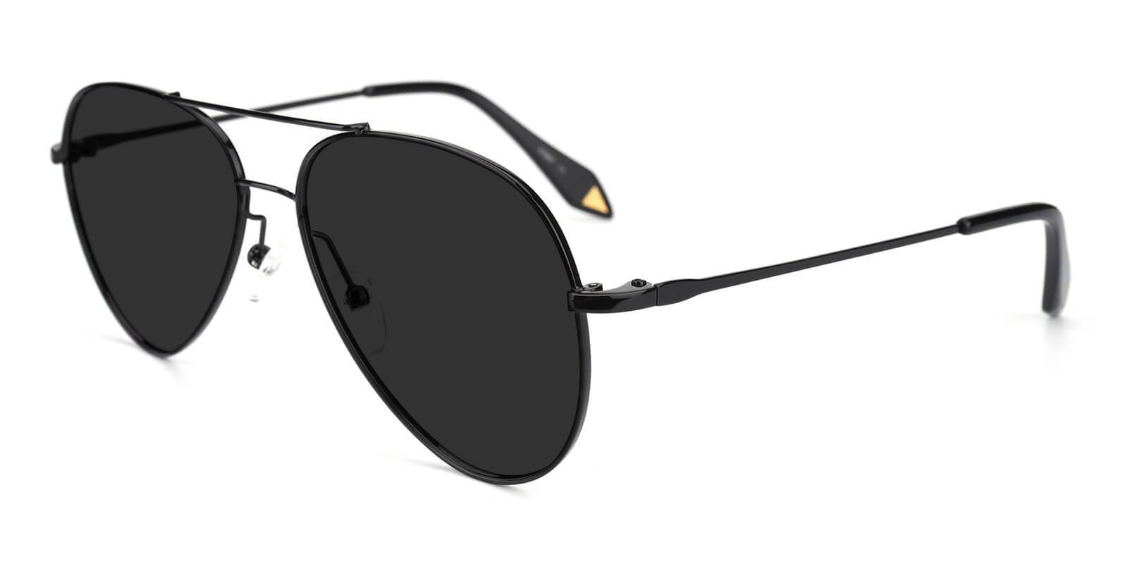 Dapper Black Metal Sunglasses , NosePads Frames from ABBE Glasses