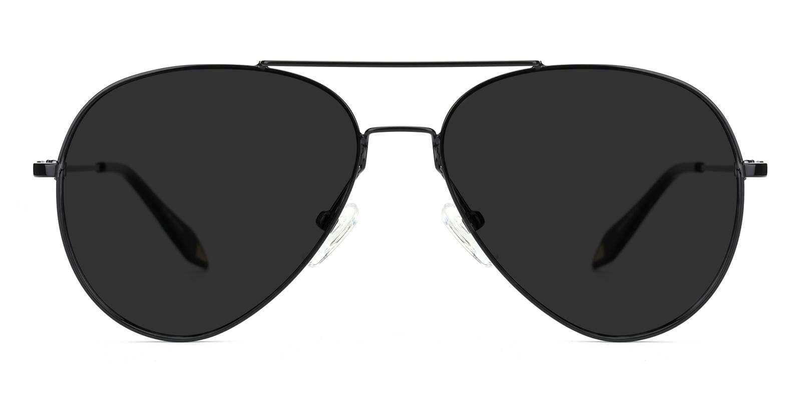 Dapper Black Metal Sunglasses , NosePads Frames from ABBE Glasses