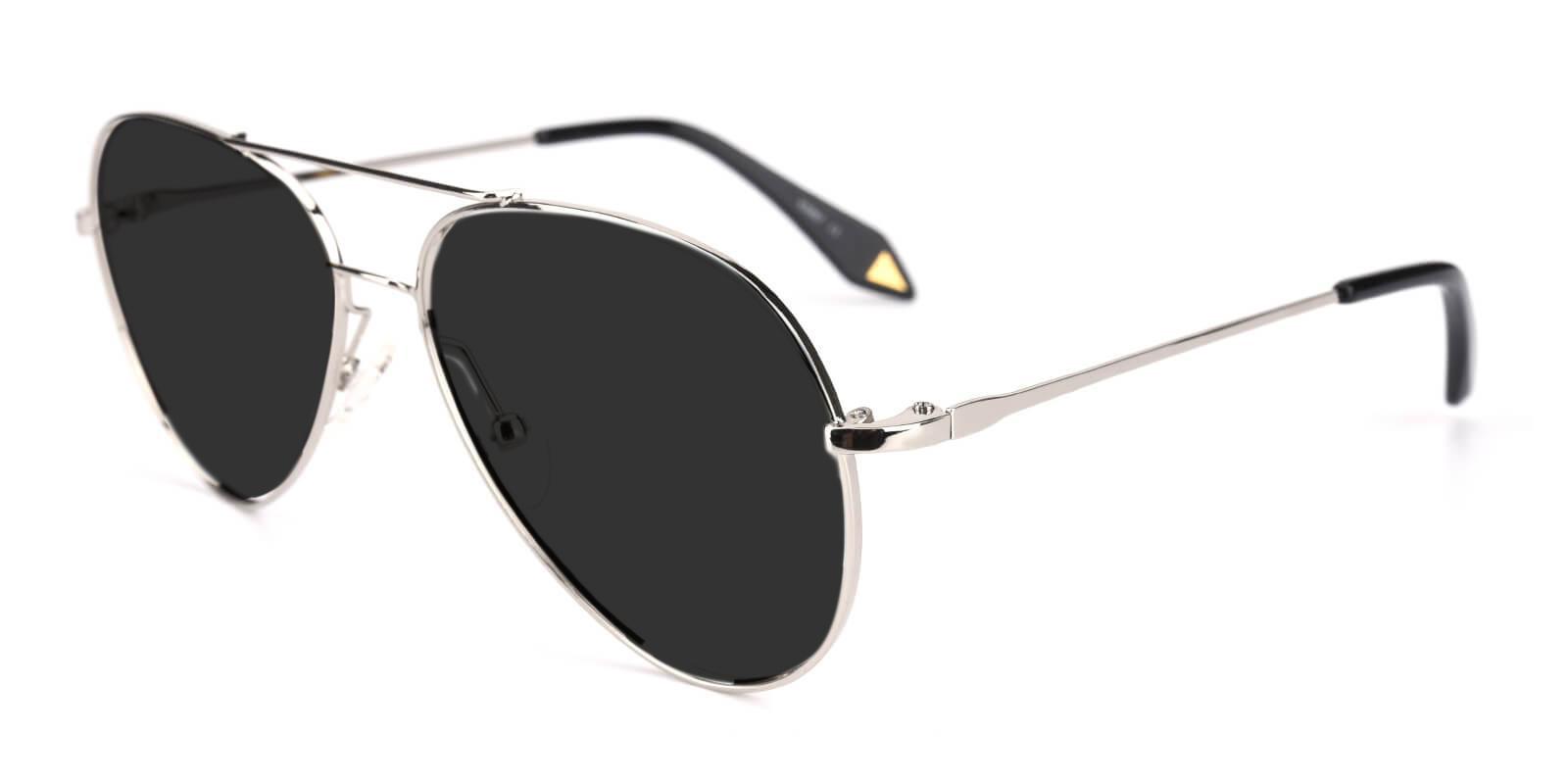 Dapper Silver Metal Sunglasses , NosePads Frames from ABBE Glasses