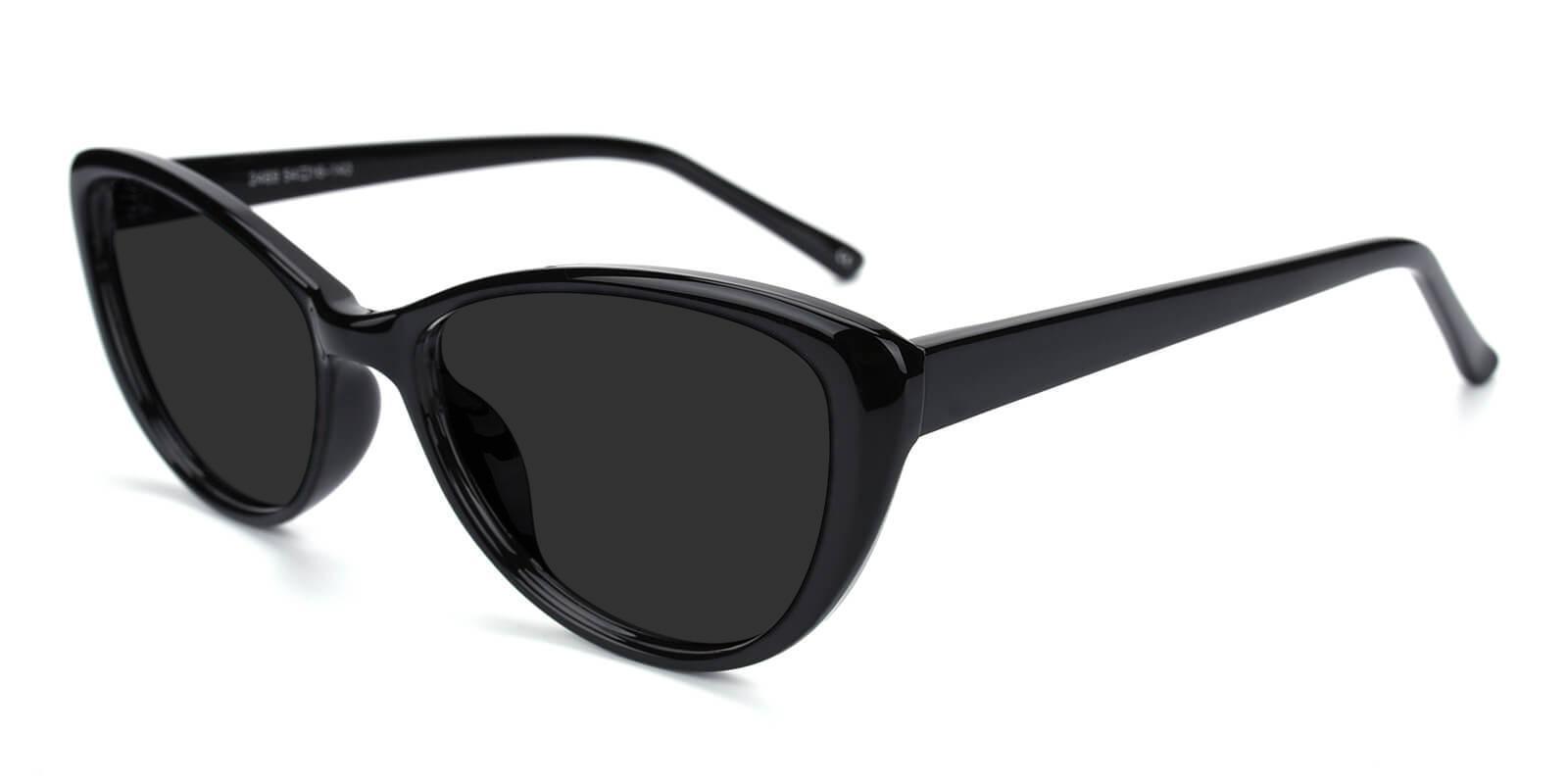 Morla Black Plastic Sunglasses , UniversalBridgeFit Frames from ABBE Glasses