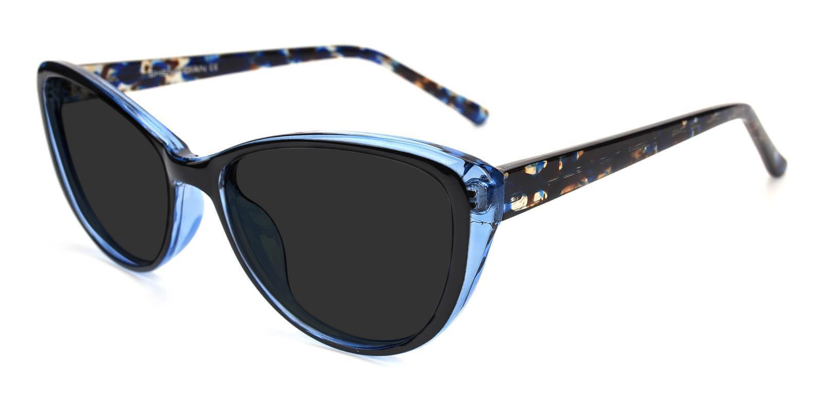 Morla Blue Plastic Sunglasses , UniversalBridgeFit Frames from ABBE Glasses