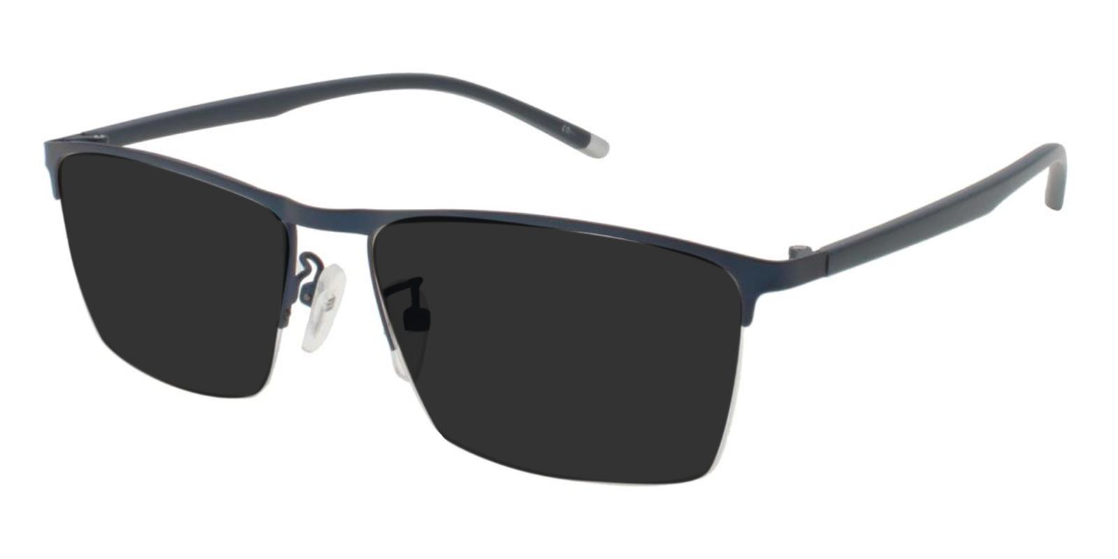 Allure Blue Metal Sunglasses , NosePads Frames from ABBE Glasses