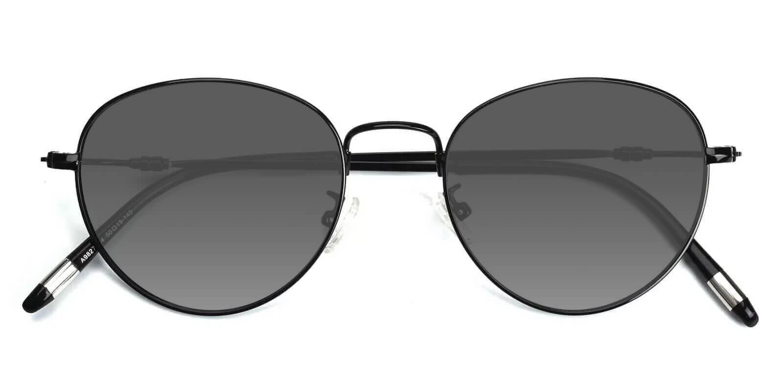 Coxon Black Metal Sunglasses , Lightweight , NosePads Frames from ABBE Glasses