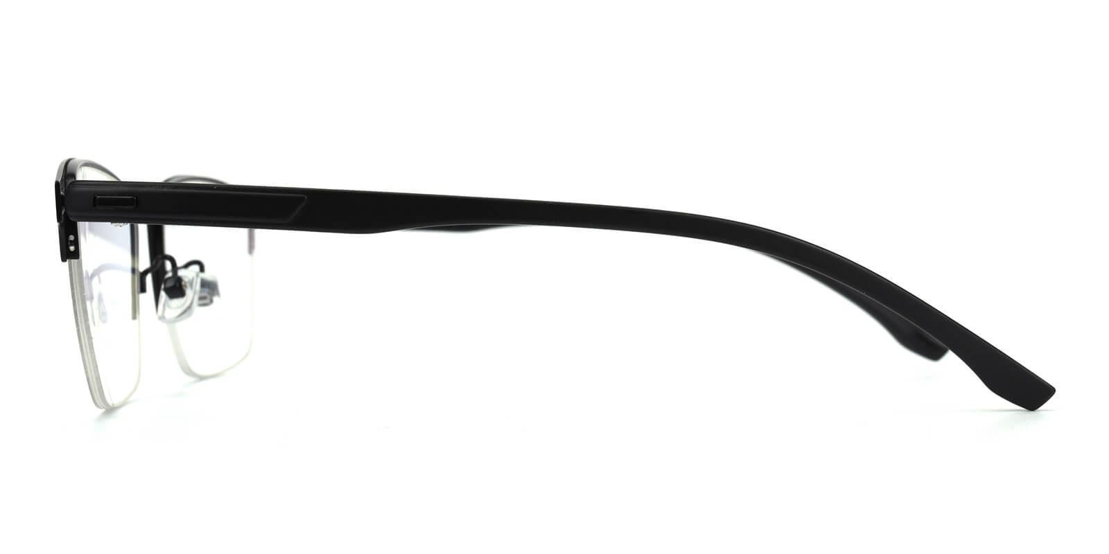 Ferrous Clip-On Black Metal Eyeglasses , SpringHinges , NosePads Frames from ABBE Glasses