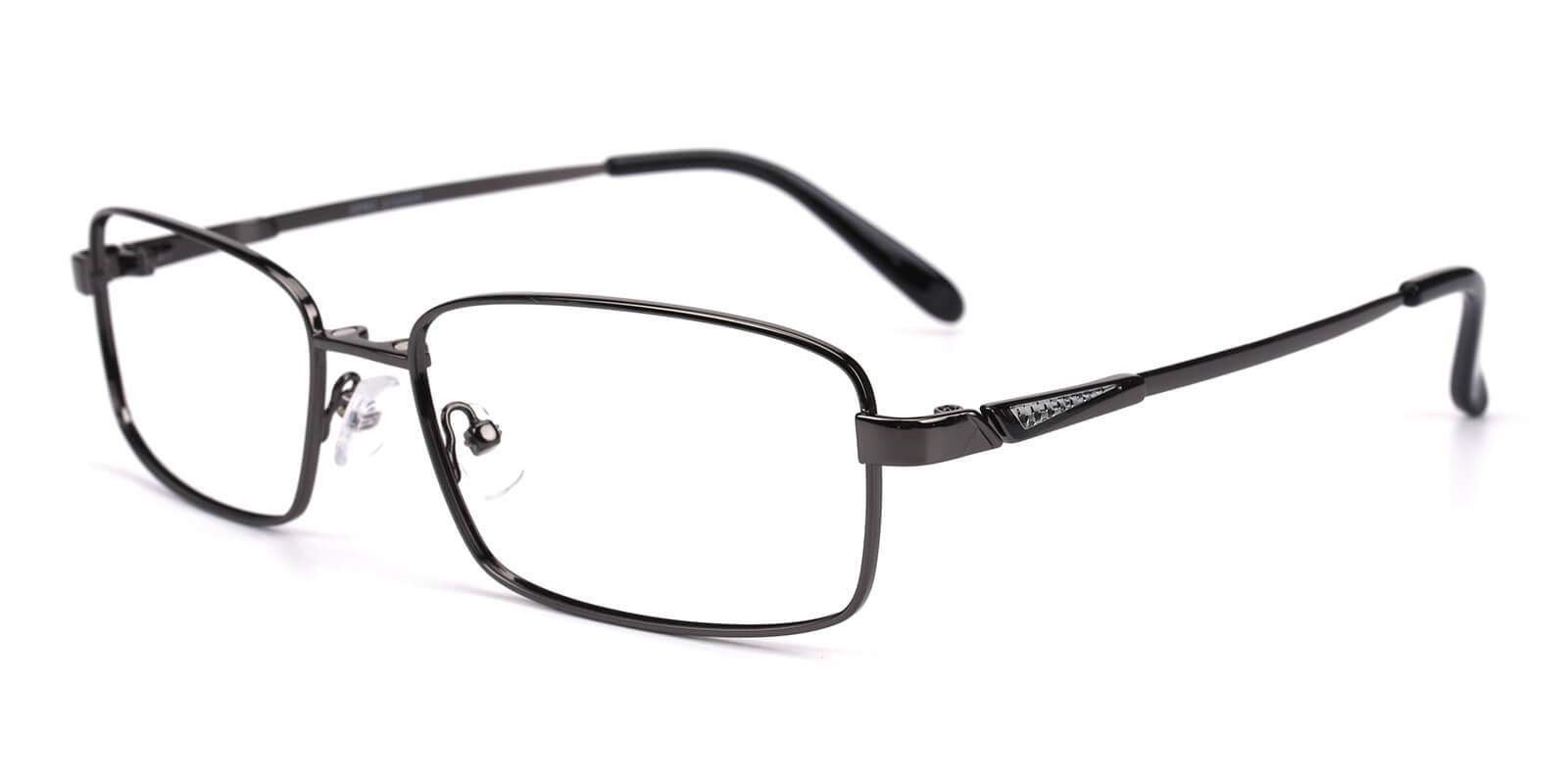 Providence Clip-On Gun Metal Eyeglasses , SpringHinges , NosePads Frames from ABBE Glasses