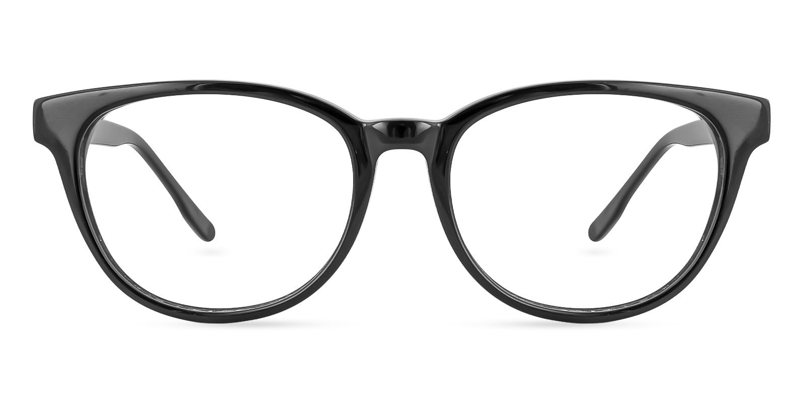 Bouquet Black Acetate Eyeglasses , SpringHinges , UniversalBridgeFit Frames from ABBE Glasses