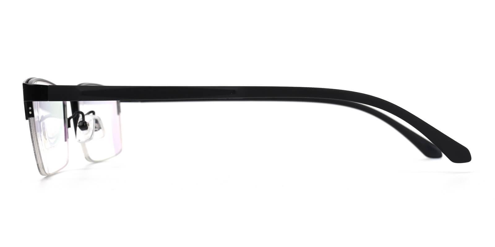 Melody Clip-On Black Metal Eyeglasses , SpringHinges , NosePads Frames from ABBE Glasses