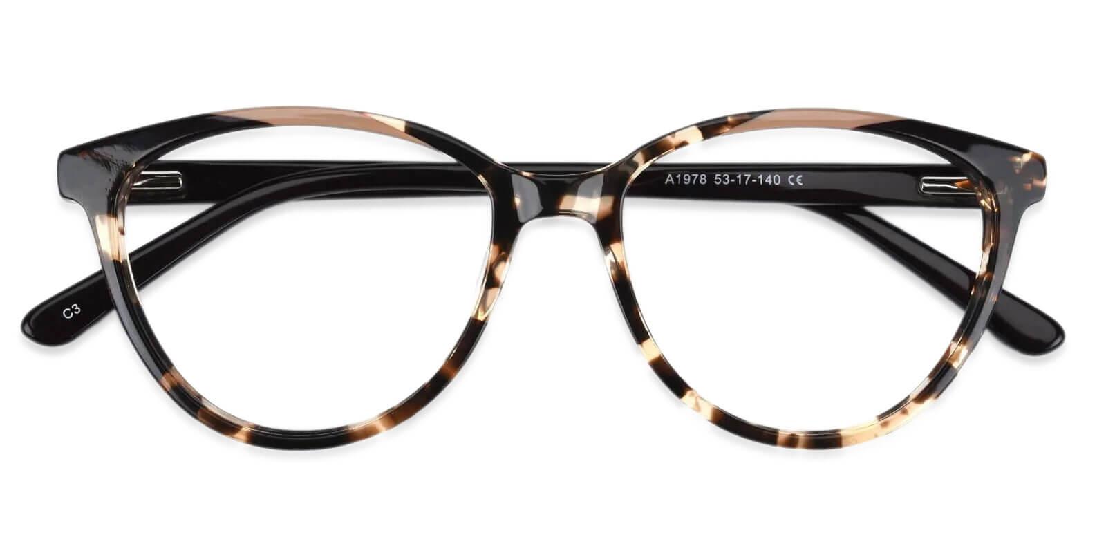 Joanne Leopard Acetate Eyeglasses , SpringHinges , UniversalBridgeFit Frames from ABBE Glasses