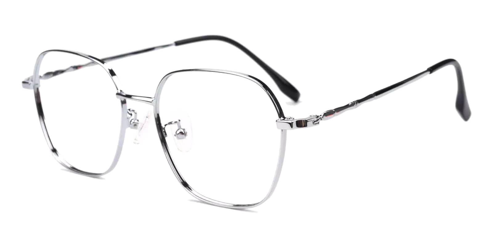 Ruff Silver Metal Eyeglasses , Fashion , NosePads Frames from ABBE Glasses