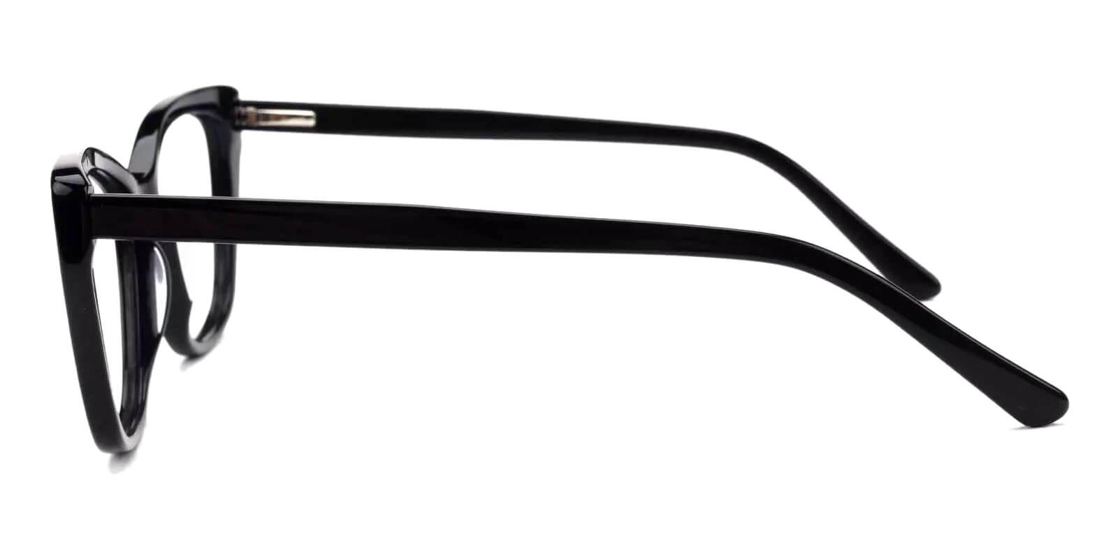 Truda Black Acetate Eyeglasses , Fashion , SpringHinges , UniversalBridgeFit Frames from ABBE Glasses