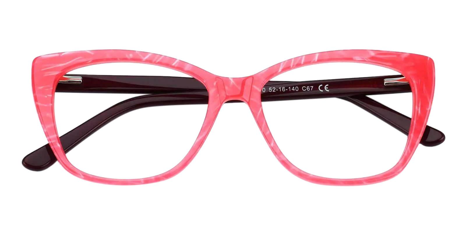 Truda Pink Acetate Eyeglasses , Fashion , SpringHinges , UniversalBridgeFit Frames from ABBE Glasses