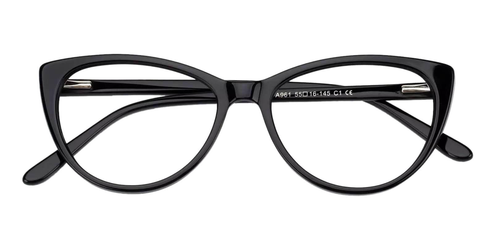 Traci Black Acetate Eyeglasses , Fashion , SpringHinges , UniversalBridgeFit Frames from ABBE Glasses