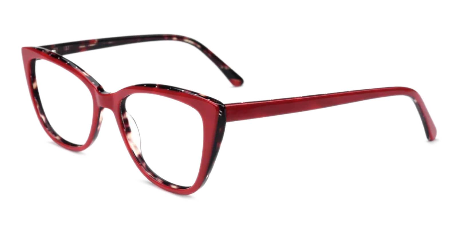 Teddy Red Acetate Eyeglasses , Fashion , SpringHinges , UniversalBridgeFit Frames from ABBE Glasses