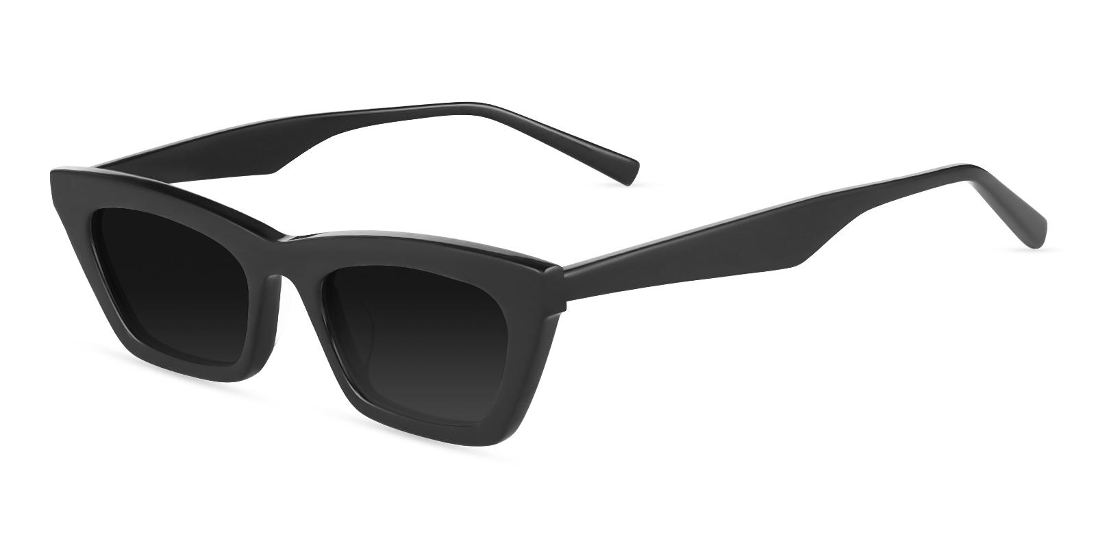 KJ Black Acetate Fashion , Sunglasses , UniversalBridgeFit Frames from ABBE Glasses