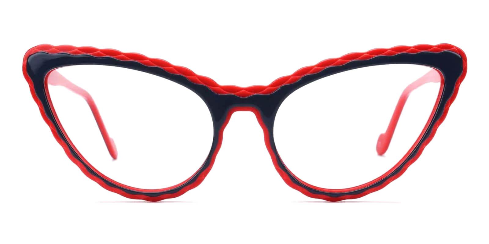 Harmt Red Acetate Eyeglasses , Fashion , SpringHinges , UniversalBridgeFit Frames from ABBE Glasses