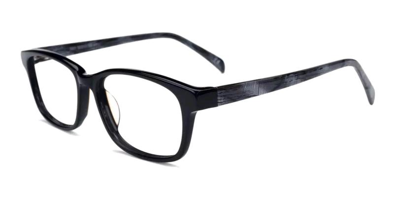 Black Emmi - Acetate ,Universal Bridge Fit