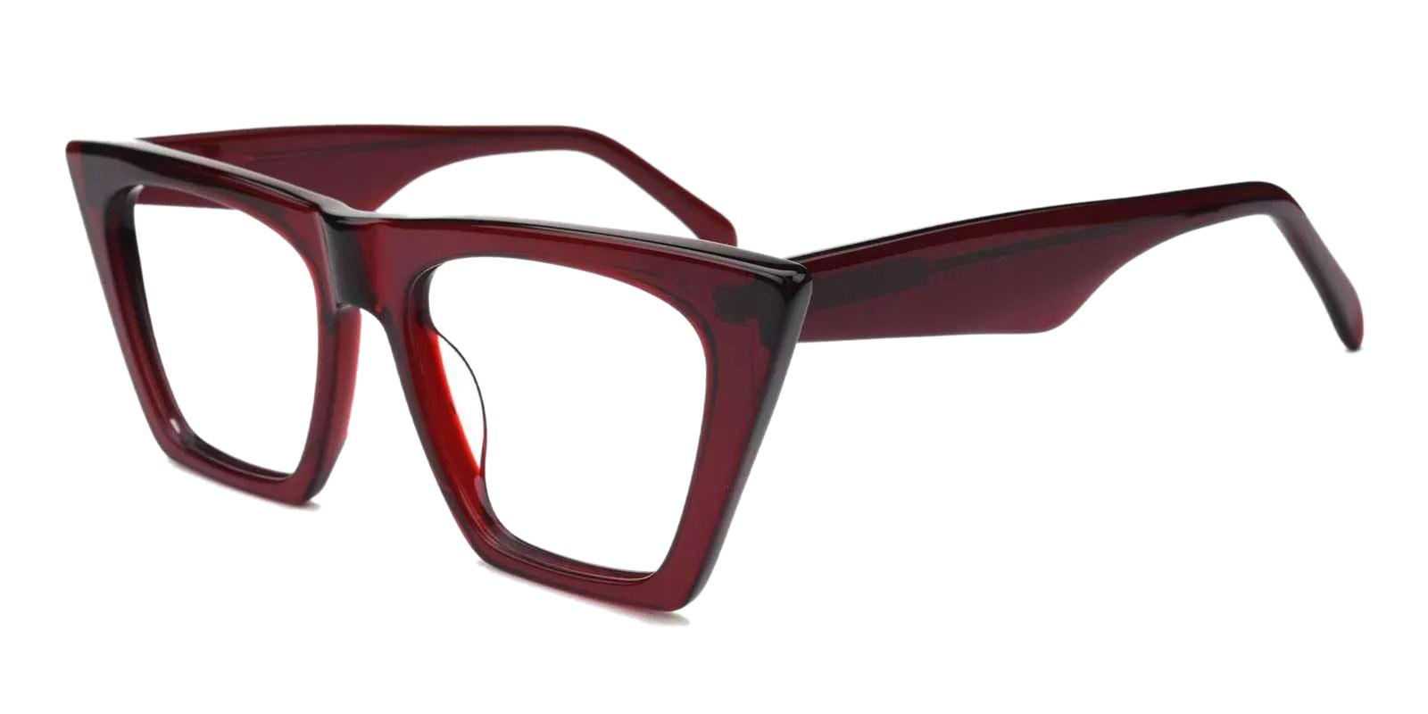 Haley Red Acetate Eyeglasses , Fashion , UniversalBridgeFit Frames from ABBE Glasses