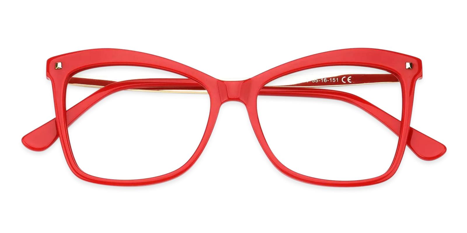 Bertha Red Acetate , Metal Eyeglasses , Fashion , UniversalBridgeFit Frames from ABBE Glasses