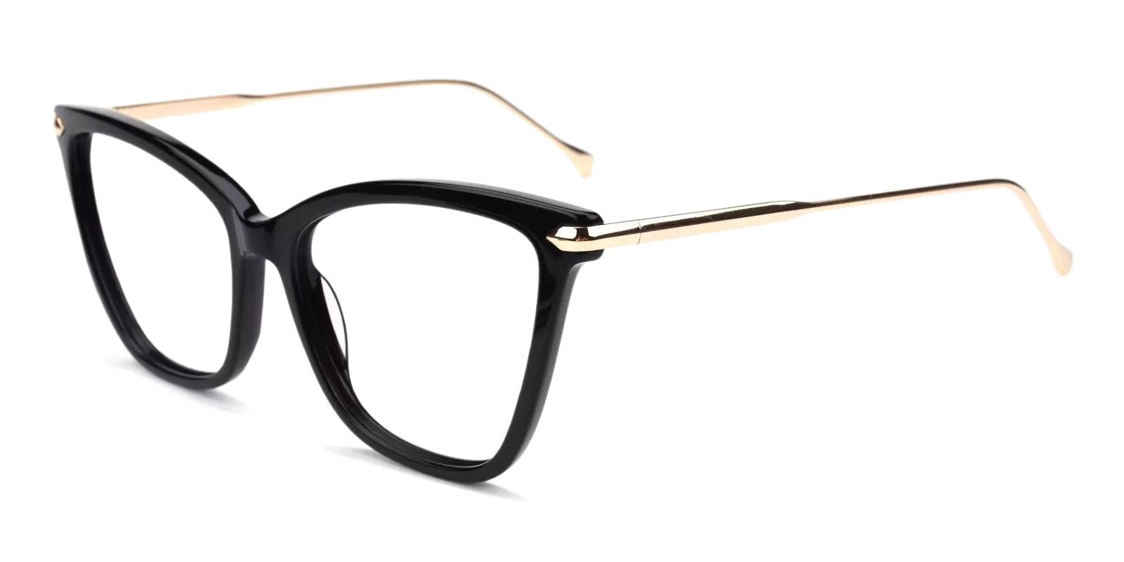 Gosse Black Acetate , Metal Eyeglasses , Fashion , UniversalBridgeFit Frames from ABBE Glasses