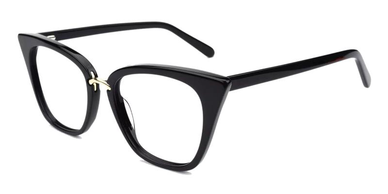 Black Damara - Acetate,Metal ,Universal Bridge Fit