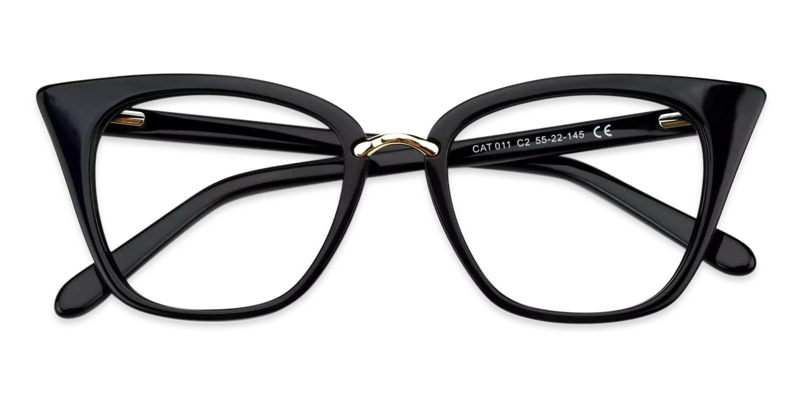 Damara Black Acetate , Metal Eyeglasses , Fashion , SpringHinges , UniversalBridgeFit Frames from ABBE Glasses