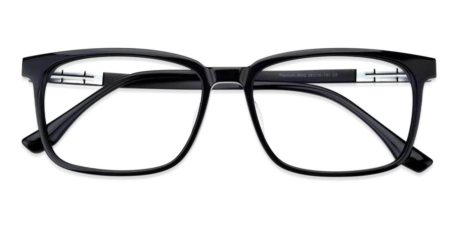 Unique Black Combination Eyeglasses , Fashion , SpringHinges , UniversalBridgeFit Frames from ABBE Glasses