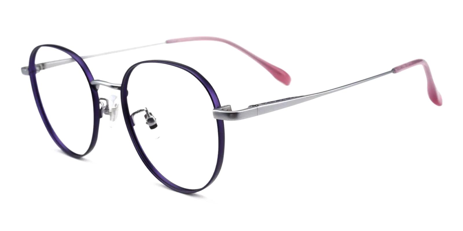 Randy Purple Metal Eyeglasses , Fashion , NosePads Frames from ABBE Glasses