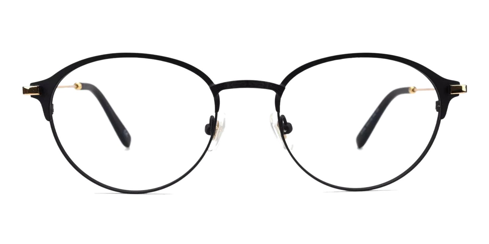 Irvin Black Metal Eyeglasses , Fashion , NosePads Frames from ABBE Glasses