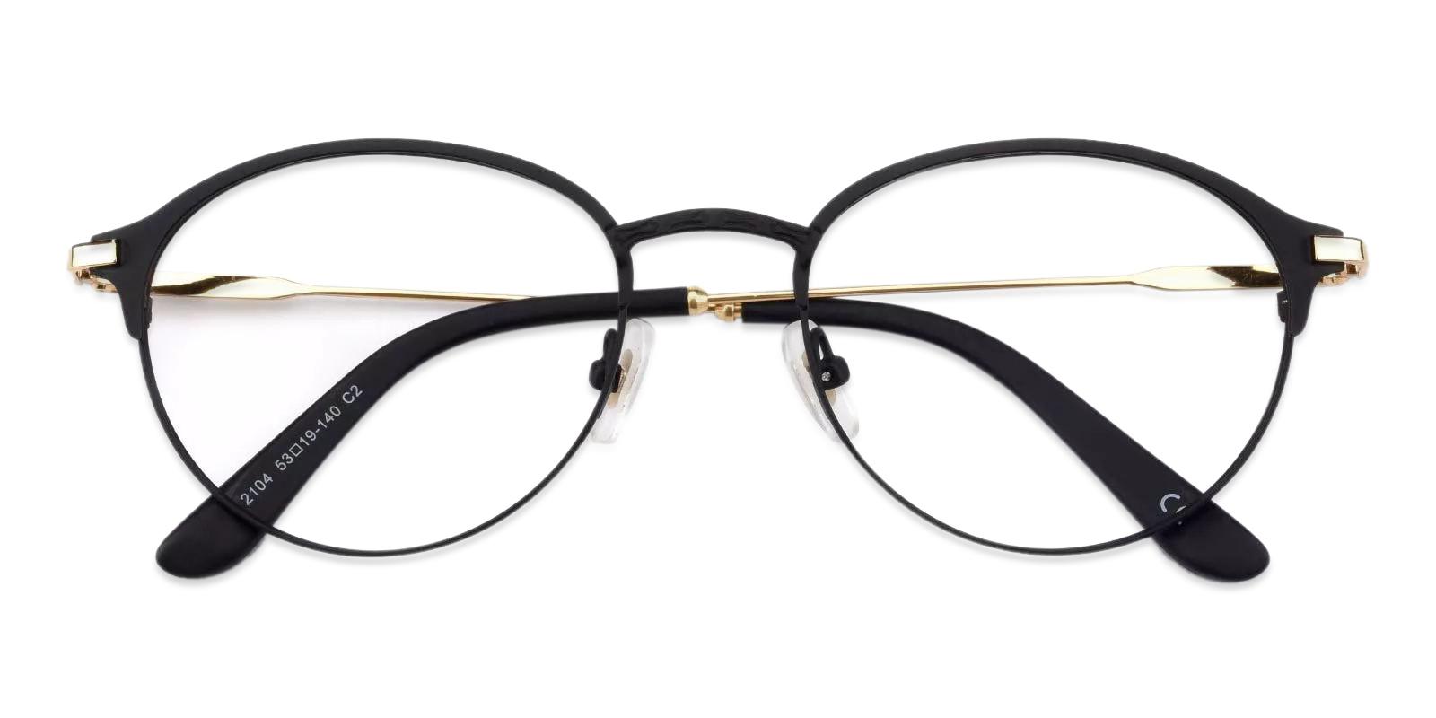 Irvin Black Metal Eyeglasses , Fashion , NosePads Frames from ABBE Glasses