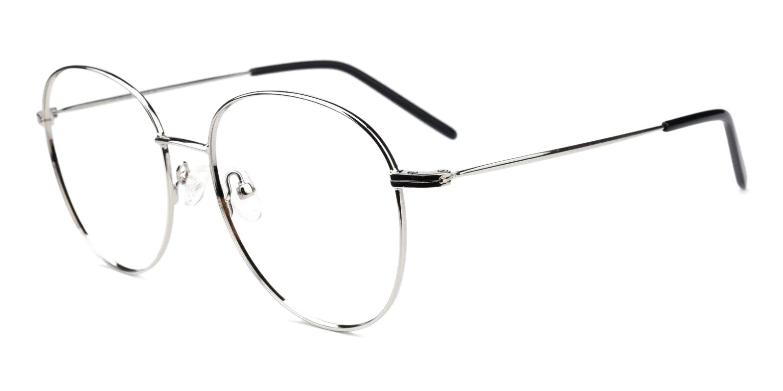 Usman Silver Metal Eyeglasses , Fashion , NosePads Frames from ABBE Glasses