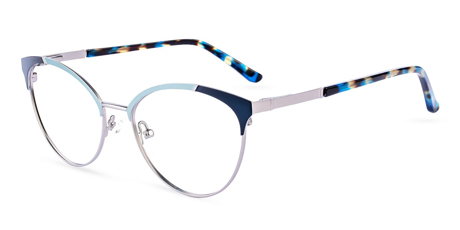 Huxley Blue Metal Eyeglasses , Fashion , SpringHinges , NosePads Frames from ABBE Glasses