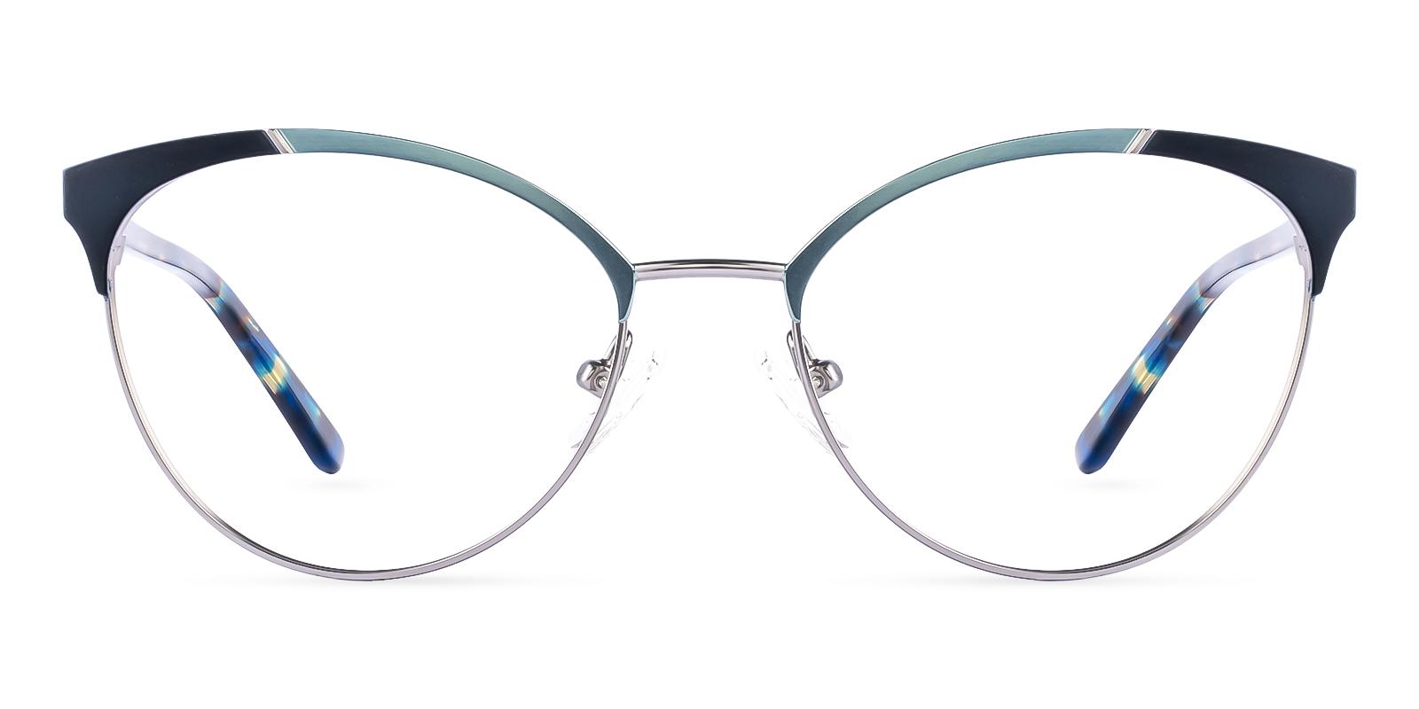 Huxley Blue Metal Eyeglasses , Fashion , SpringHinges , NosePads Frames from ABBE Glasses