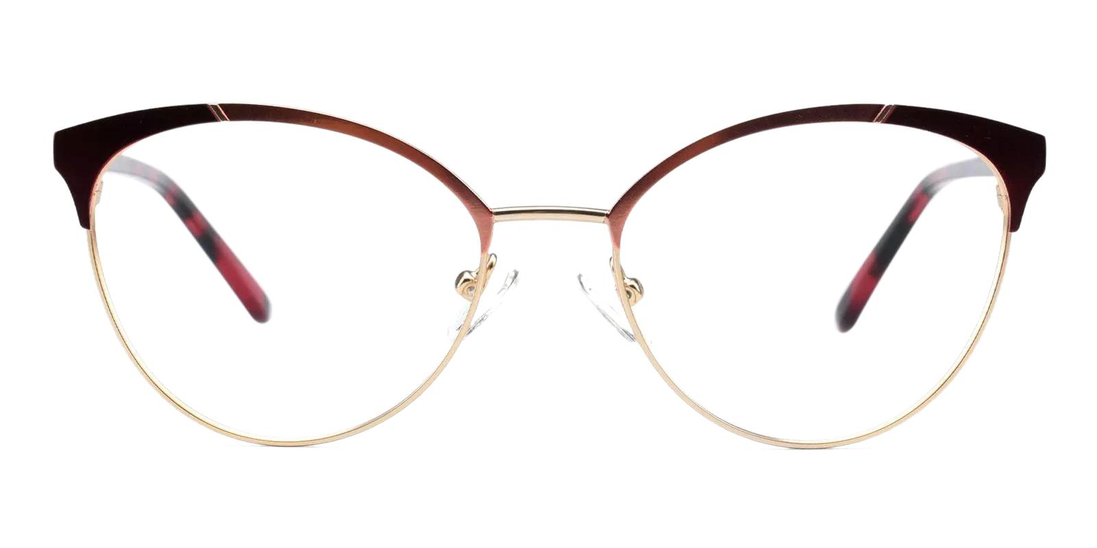 Huxley Red Metal Eyeglasses , Fashion , SpringHinges , NosePads Frames from ABBE Glasses