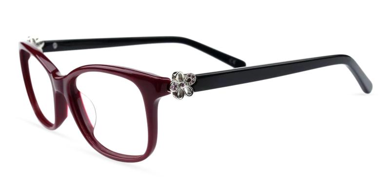 Red Paula - Acetate ,Universal Bridge Fit