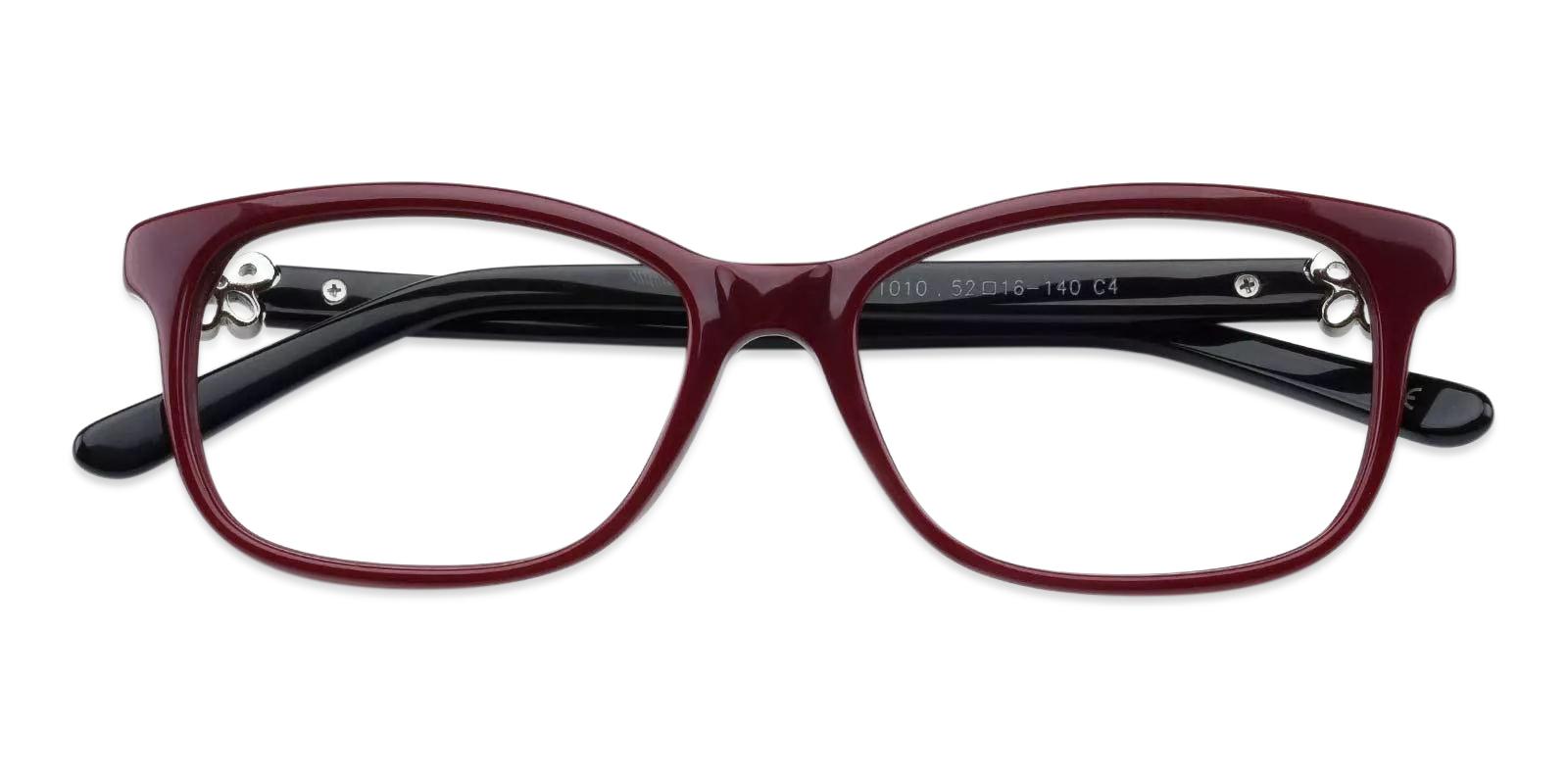 Paula Red Acetate Eyeglasses , Fashion , UniversalBridgeFit Frames from ABBE Glasses