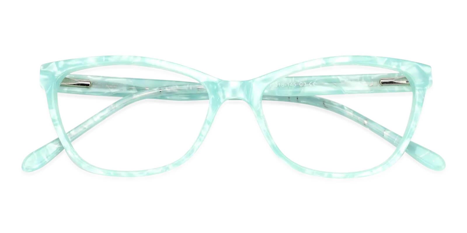 Spindan Green Acetate Eyeglasses , Fashion , SpringHinges , UniversalBridgeFit Frames from ABBE Glasses