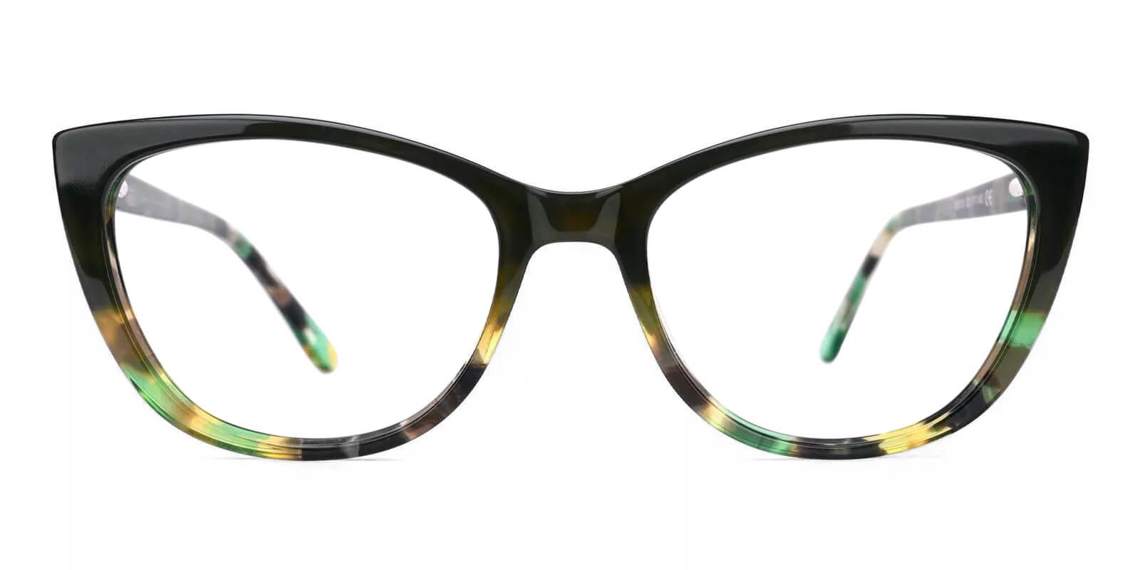 Freda Green Acetate Eyeglasses , Fashion , SpringHinges , UniversalBridgeFit Frames from ABBE Glasses