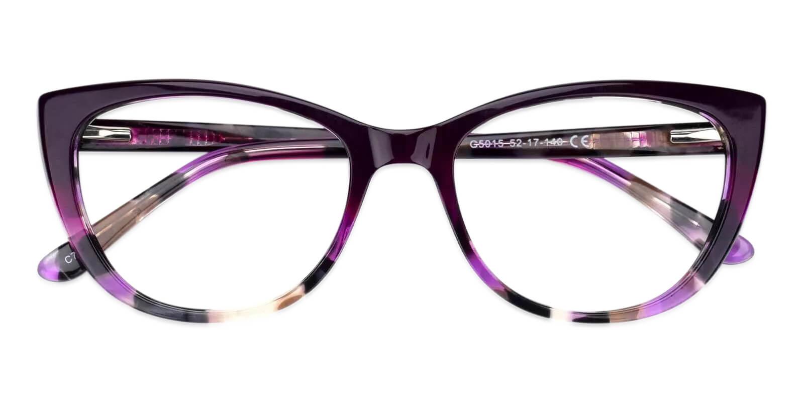 Freda Purple Acetate Eyeglasses , Fashion , SpringHinges , UniversalBridgeFit Frames from ABBE Glasses